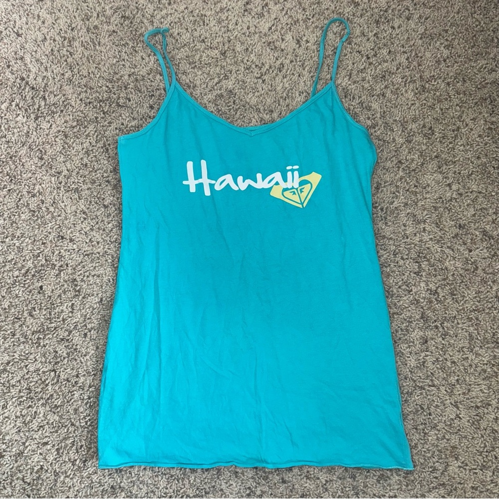Vintage Y2K blue Roxy Hawaii cami top